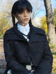 Women's Addams Wednesday Cropped Black Jacket
