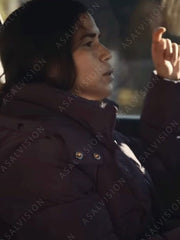 Dumb Money 2023 America Ferrera Purple Jacket