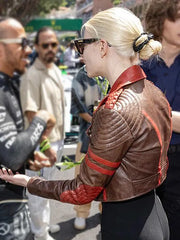 F1 GP Monaco Anya Taylor Joy Leather Jacket