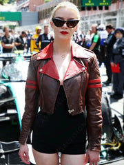 F1 GP Monaco Anya Taylor Joy Leather Jacket