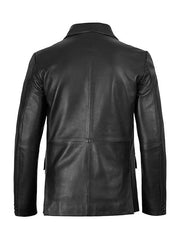 Panelist Black Leather Blazer