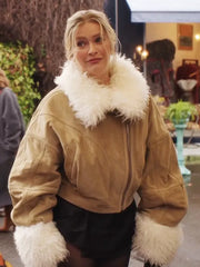 Emily In Paris S04 Camille Suede Leather Fur Jacket