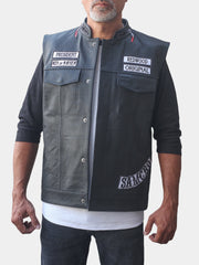 Sons of Anarchy Charlie Hunnam Black Vest
