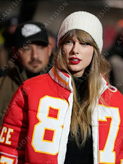 Kristin Juszczyk Taylor Swift Kelce 87 Puffer Jacket