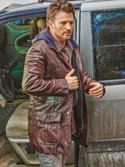 Red One Chris Evans Brown Leather Jacket