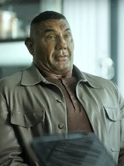The Killer's Game Dave Bautista Grey Leather Jacket