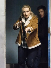 Supernatural Donna Hanscum Brown Shearling Jacket