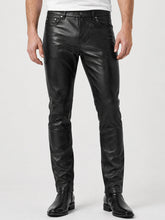 Elric Black Leather Pants