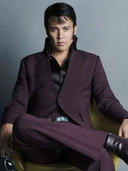 Elvis 2022 Elvis Presley Burgundy Blazer