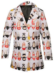 Emily Cooper Emily In Paris Shoe Print Trench Coat