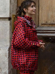 Emily In Paris Emily Cooper Season 3 Cherry Jacket
