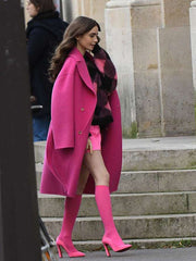Emily in Paris Emily Cooper Pink Wool Coat