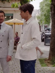Gabriel Emily in Paris Season 3 White Jacket