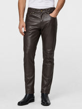 Fenix Dark Brown Leather Pants