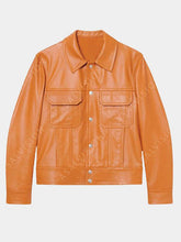 Gabriel Emily in Paris Season 3 Leather Tan Jacket