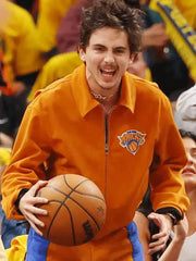 Timothee Chalamet Orange Knicks Jacket