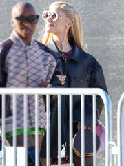 Wicked 2024 Glinda Oversized Black Leather Jacket