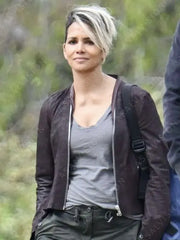 Halle Berry The Union Brown Leather Jacket