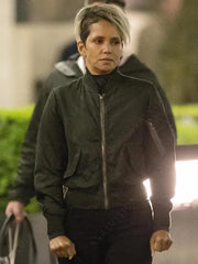 Halle Berry The Union Black Bomber Jacket