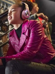 Gina High School Musical The Series Pink Leather Jacket