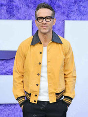 IF 2024 Ryan Reynolds Yellow Bomber Jacket