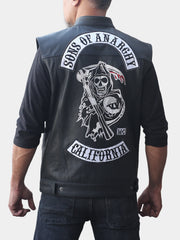 Sons of Anarchy Charlie Hunnam Black Vest