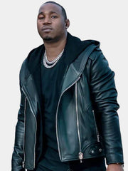 Jenard Power Book IV Leather Hooded Jacket