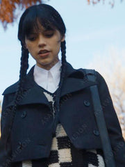 Women's Addams Wednesday Cropped Black Jacket