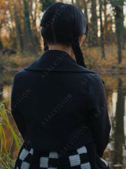 Women's Addams Wednesday Cropped Black Jacket