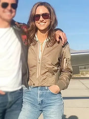 Women's Top Gun Maverick Penny Benjamin Brown Jacket
