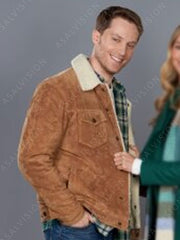 Tan Brown Jonathan Keltz Christmas By Design 2023 Suede Leather Jacket