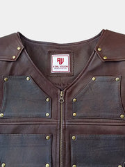 Kraven the Hunter Sergei Kravinoff Brown Leather Vest