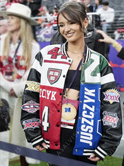 Super Bowl LVIII 49ers Kristin Juszczyk Bomber Varsity Jacket