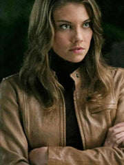 TV Series Supernatural Bela Talbot Leather Brown Jacket