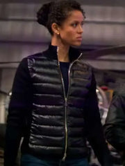 Lift 2024 Gugu Mbatha-Raw Black Puffer Jacket