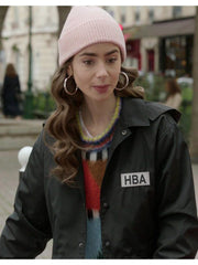 Lily Collins Emily In Paris Cropped Black Jacket