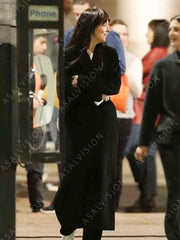 Madame Web 2024 Dakota Johnson Black Wool Coat