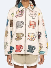 Sweet Magnolias JoAnna Garcia Swisher Tea Cups Print Jacket
