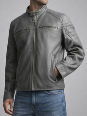 Warlen Leather Racer Jacket