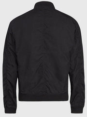 Mens Black Cotton Casual Wear Bomber Jacket