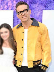 IF 2024 Ryan Reynolds Yellow Bomber Jacket
