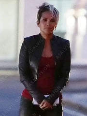 The Union Halle Berry Black Cropped Leather Jacket