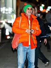 Wolves 2024 Brad Pitt Orange Puffer Jacket