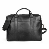 Neve Black Leather Laptop Bag