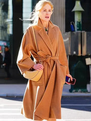 Nicole Kidman Babygirl 2024 Brown Wool Trench Coat