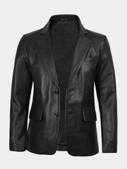 Panelist Black Leather Blazer
