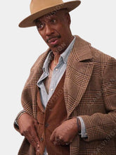 Percy Blockbuster 2022 Plaid Brown Coat