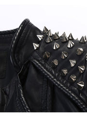 Women's Black Studded Leather Jacket