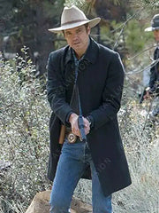 Justified Raylan Givens Trench Wool Coat