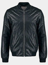 Real Sheepskin Bomber Leather Jacket For Men